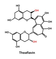 Fototapeta premium Chemical structure of theaflavin