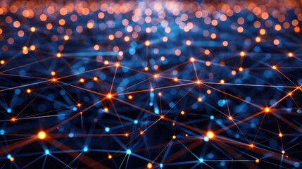 Obraz premium Abstract Digital Network Connectivity