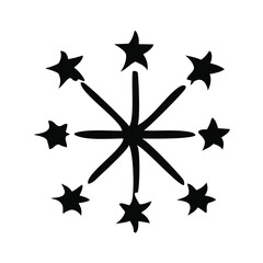 stars vector icon black