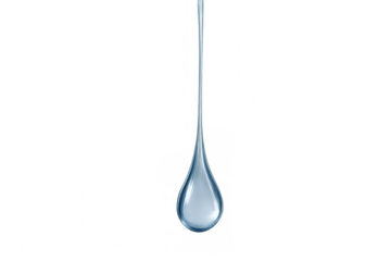 Transparent backdrop highlighting glistening water droplet falling, capturing crystal-clear luminosity and pure hydration moment