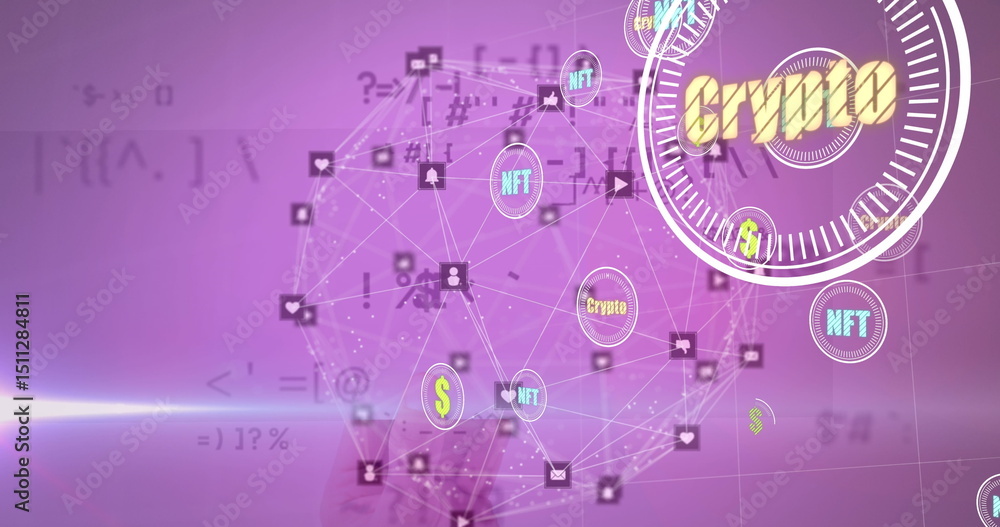 Aufkleber image of data processing over network of connections