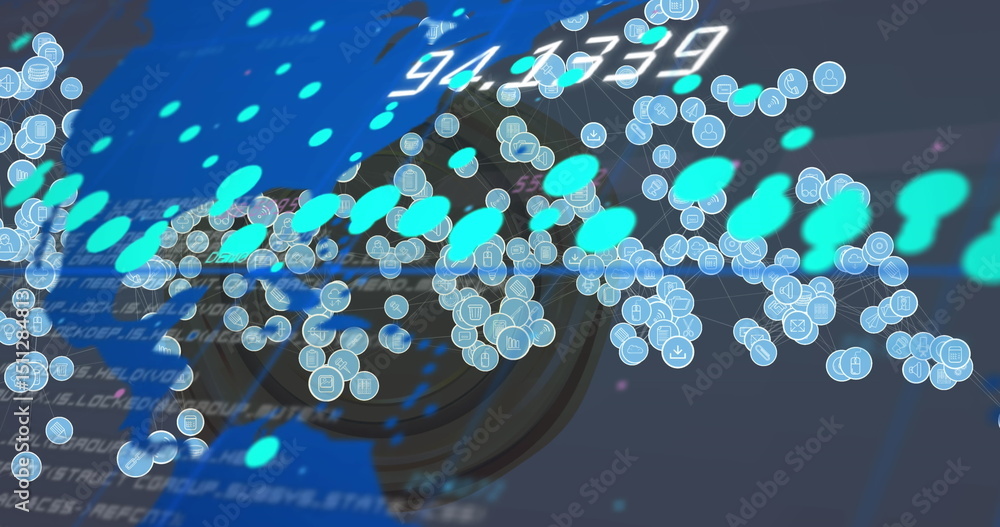 Poster image of data processing over network of connections