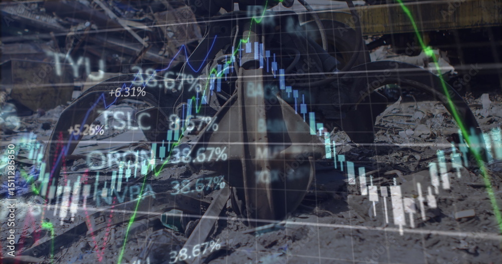 Poster image of data processing over rubbish dump