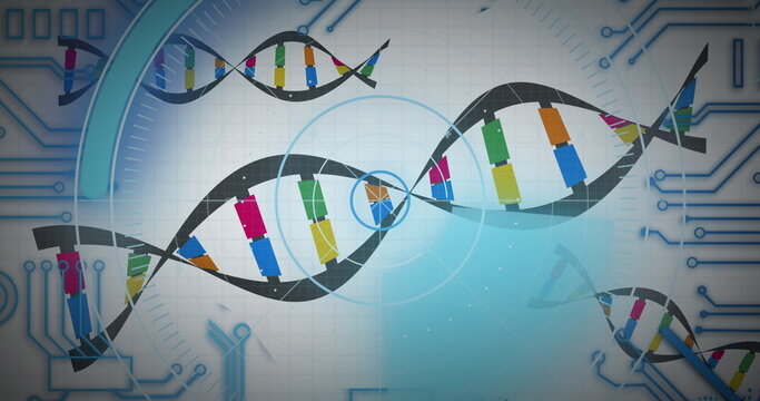 Image of medical data processing and processor socket over white background