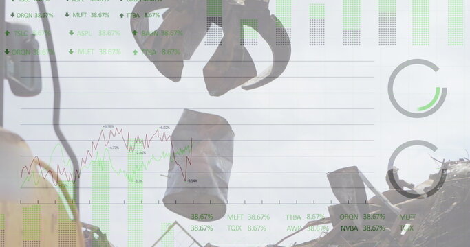 Image of data processing over rubbish dump