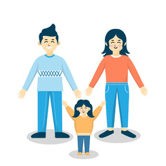 family vector father mother and child