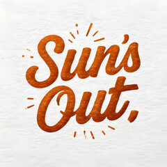 Bright and Vibrant Summer Sunshine Typography: Fun and Creative Outdoor Adventure Lettering for a Joyful Vacation Spirit in Warm Weather