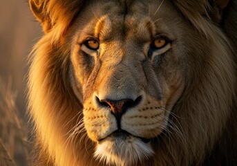 close up of a lion By Generated AI