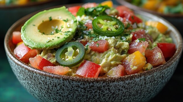 Fresh guacamole bowl