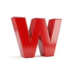 Red Letter W Illustration
