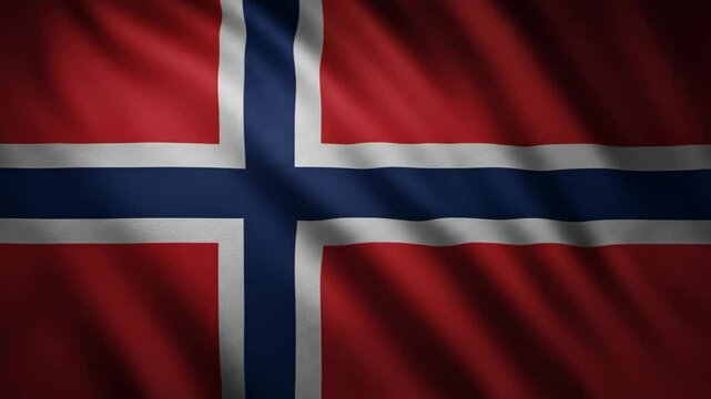 flag of norway in fullscreen and its waving best for background videos