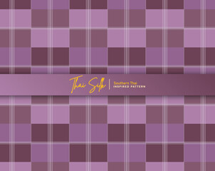 Decorative seamless pattern background. Inspired by Southern Thai silk pattern style called "Sarong Tarang". Colored in rose pink