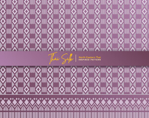 Decorative seamless pattern background. Inspired by North Eastern Thai silk pattern style called "Sin Mak Bok". Colored in rose pink.