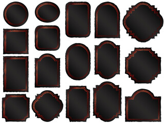 ラベル筆、丸線、10赤