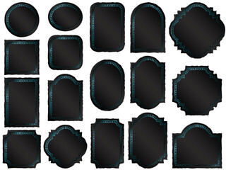 ラベル筆、丸線、16青緑