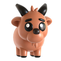 goat eid al adha sacrifical 3d icon illustration