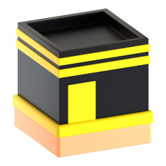 kaaba mecca 3d icon illustration
