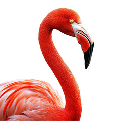 Obraz premium Flamingo isolated in transparent background 