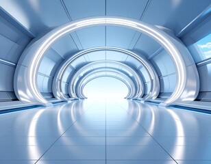 Fototapeta premium 金属感のある近未来的な空間