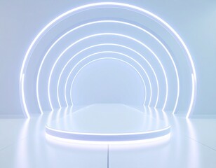 Obraz premium 近未来感のある白い不思議な空間