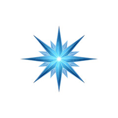 radiant blue starburst with glowing center design