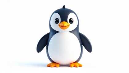 penguin character with rounded body and tiny flippers