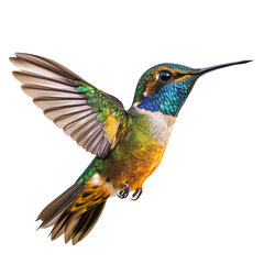 Fototapeta premium Hummingbird isolated in transparent background 