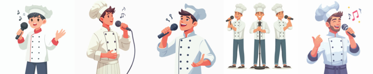 chef character vector is singing
