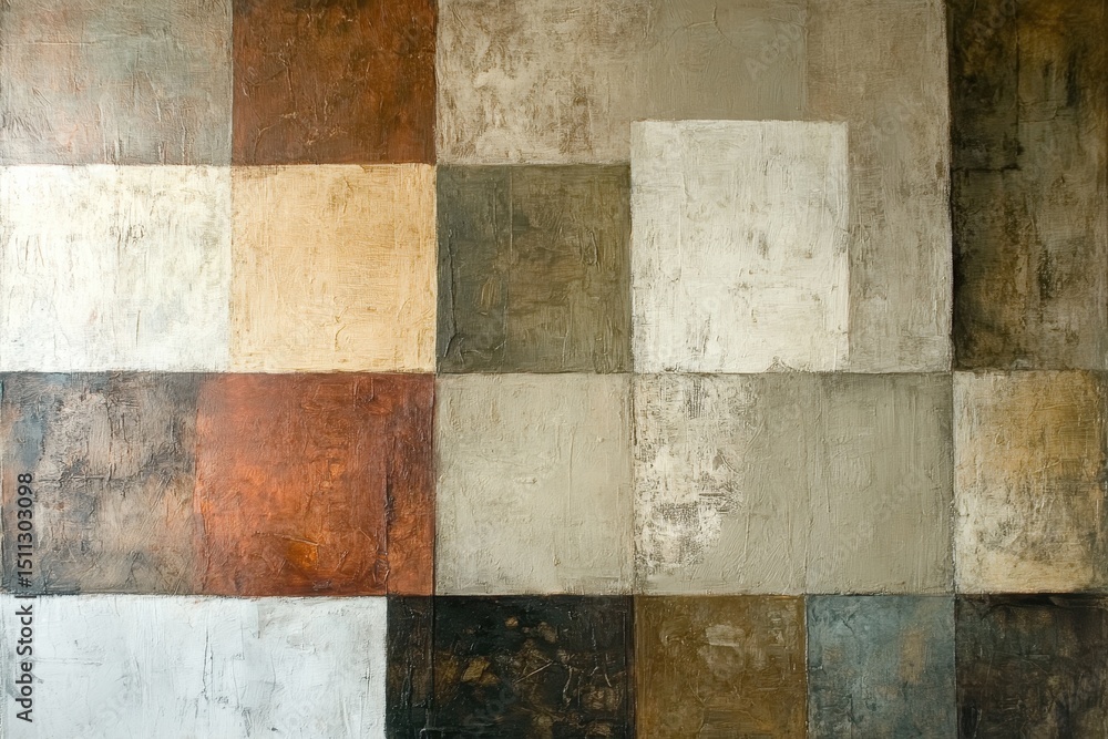 Poster texture background of square block pattern in earth tones. great for website backgrounds, or use as 