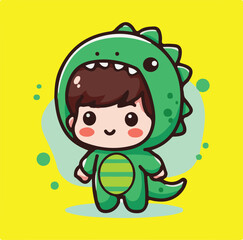 Chubby Shiba Inu with Dinosaur Costume – Funny Pet Art - Shiba Inu and Dino Onesie – Cute Pet Fashion Illustration - Cute Dog Wearing Dinosaur Suit – Shiba Inu Character Vector