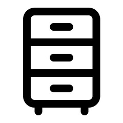 chest of drawers icon for illustration