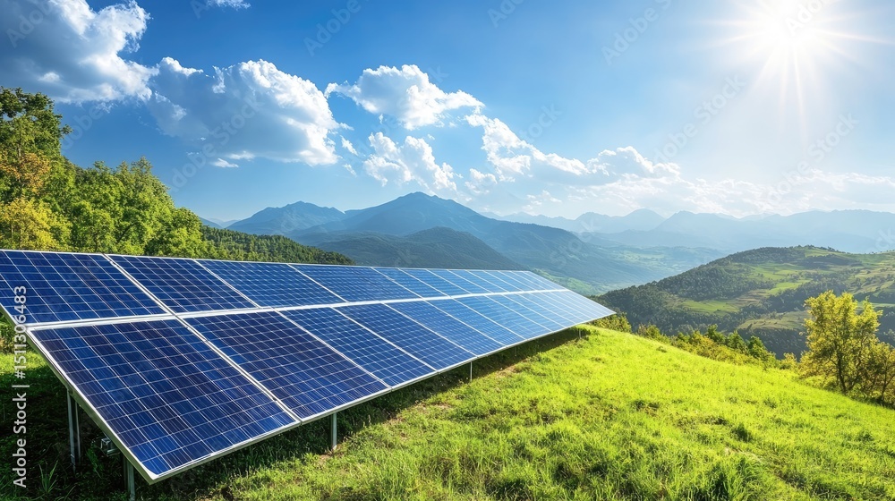 Poster view of smart grid infrastructure linking renewable energy sources to urban network