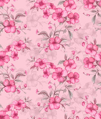 Fancy allover pattern design, seamless floral pattern, new digital print textile design.