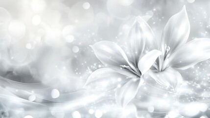 Elegant flowers, soft light background