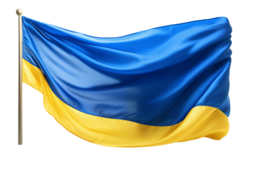 Ukraine Flag: Symbol of Ukrainian Independence and Resilience isolated on transparent background png