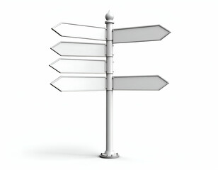 Directional Signpost Blank Arrows for Wayfinding and Guidance
