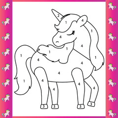 Unicorn Color By Numbers: Coloring Book for Kids Ages 4-8Web