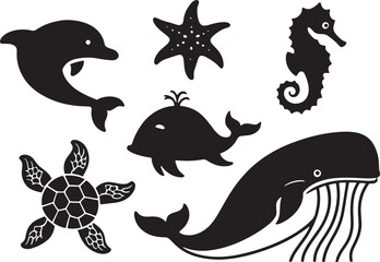 Fototapeta premium set of sea fish vector 