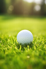Obraz premium Serene Golf Course Morning Tee-Off