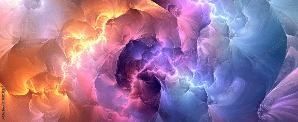 Poster this vibrant abstract artwork features a swirling pattern of colors, creating a mesmerizing visual e