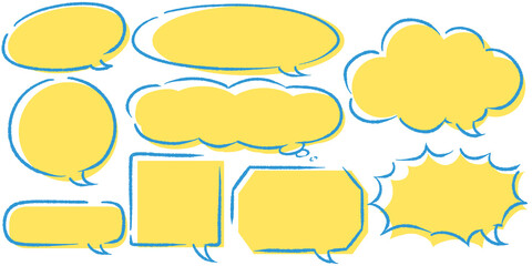 手描き風ふきだしセット