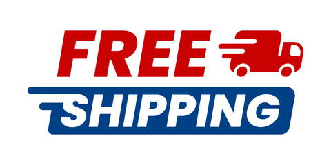 Free Shipping – Fast Delivery Logo for Online Stores and Promotions