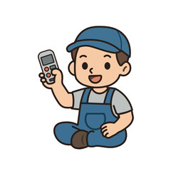 Cartoon Technician illustration
