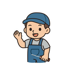 Cartoon Technician illustration