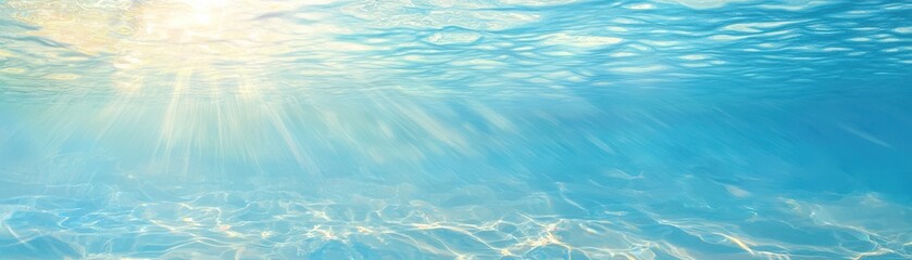 Serene Sunlit Water Surface with Gentle Waves and Bright Reflections