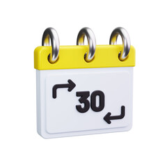 30 Day Return 3d render icons