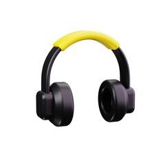 Headphones 3d render icons