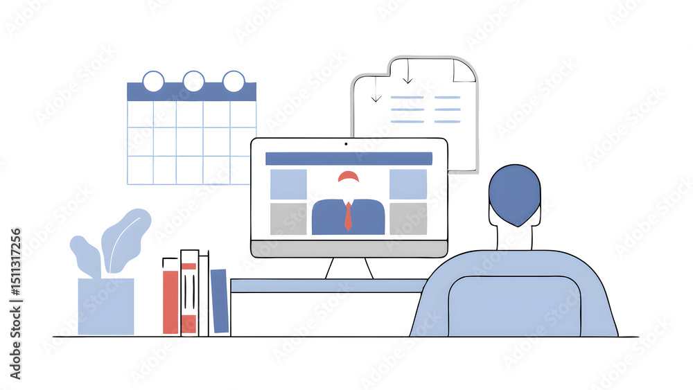 Aufkleber businessman using a laptop show search bar concept of a website to find a job and career on the inte