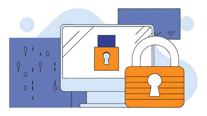 cybersecurity internet password security and privacy on an online system concept of secure data information technology digital lock mark protect attacks from a hacker viruses cyber and crim 39923153 2