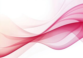  Red and pink color waves, smoke on a white background. Abstract background with copy space for design. 